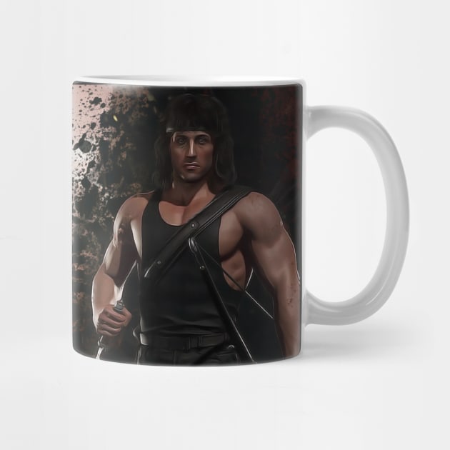 Rambo from Mortal Kombat 11 Art Print - 77211353 by Semenov